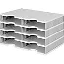 styro® Sortierstation styrodoc Standard, DIN C4, 4 Etagen/2-reihig/8 Fächer, grau/grau