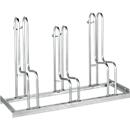 Support à vélos, 1 côté, p. pneus jusqu'à 55 mm de large, l. 1050 x P 1850 x H 740 mm, acier galvanisé, 3 places de stationnement, non monté