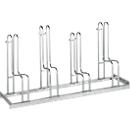 Support à vélos, 1 côté, p. pneus jusqu'à 55 mm de large, l. 1400 x P 1850 x H 740 mm, acier galvanisé, 4 places de stationnement, non monté