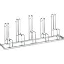 Support à vélos, 1 côté, p. pneus jusqu'à 55 mm de large, l. 1750 x P 1850 x H 740 mm, acier galvanisé, 5 places de stationnement, non monté