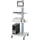 Support d'ordinateur type 6018, l. 650 x P 650 x H 1850 mm, mobile