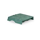 Support de moniteur Circular-Line Bakker Elkhuizen Q-riser 50, en matériau recyclé à 60%, L 300 x P 250 x H 50 mm, vert