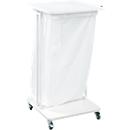 Support mobile Saekko Boy pour sac poubelle de 120 litres, avec couvercle, blanc