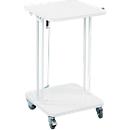 Support mobile Saekko Boy pour sac poubelle de 40 litres, avec couvercle, blanc