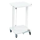 Support mobile Saekko Boy pour sac poubelle de 40 litres, avec couvercle et avec pédale, blanc