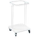 Support mobile Saekko Boy pour sac poubelle de 40 litres, sans couvercle, blanc