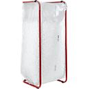 Support pour grands sacs poubelles, 400 litres, l. 540 x P 670 x H 1325 mm, sans roulette, rouge carmin