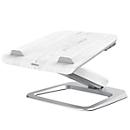Support pour ordinateur portable Fellowes Hana™, jusqu'à 17 pouces et 4,5 kg, réglable en angle et en hauteur, orientable à 90°, ports USB, blanc