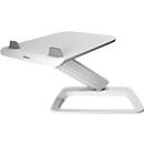 Support pour ordinateur portable Fellowes Hana™ LT, pour 1 ordinateur portable jusqu'à 19" &amp; jusqu'à 4,5 kg, réglable en hauteur/rotatif, gestion des câbles, L 342 x P 396 x H 102 mm, blanc