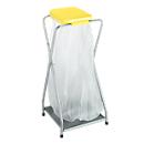 Support pour sac poubelle de 70 litres, avec couvercle jaune 