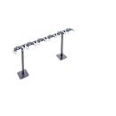 Support pour trottinettes - acier thermolaqué - unilatéral - 6 places - protection antivol - noir anthracite