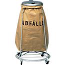 Support solide pour sacs poubelle MSTS120 - acier galvanisé - pour sacs poubelle de 120 litres - mobile- avecroulettes
