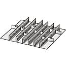 Surtido de mobiliario, 4 separadores/5 tabiques, 150 mm, chapa de acero