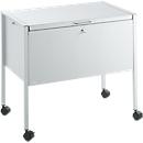 Suspension file trolley, lockable lid, without suspension file, light grey