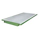 Suspension trays for pallet rack type EHW 2700, green RAL6011