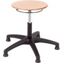 Swivel stool ASSISTENT, with glides, beech seat