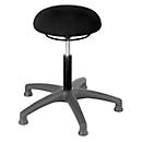 Swivel stool ASSISTENT, with glides, fabric seat