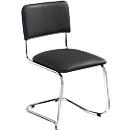 Sylwia cantilever chair, without armrests, black