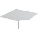 Systeemhoekplaat, CAD, voet, B 1200 mm x D 1200 mm, lichtgrijs