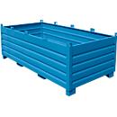 Système de collecte Bauer SBS 2000, L 1200 x l 2400 x H 850 mm, empilable jusqu'à 3 fois, peint, avec chariot de transport, bleu clair RAL 5012