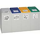 Système de collecte des déchets recyclables 2000, 40 litres, élément à 4 compartiments, livré sans couvercle !