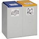 Système de collecte des déchets recyclables 2000, 40 litres, élément double, livré sans couvercle !