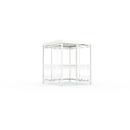 Système de couverture WSM Köln K2 b/c, L 2165 x P 2165 x H 2510 mm, entièrement monté, blanc trafic RAL 9016