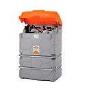 Système de réservoir de lubrifiant CEMO CUBE Outdoor Premium, pompe électrique 230 V, tuyau de 15 m, couvercle à charnière, volume de 1000 l