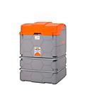 Système de réservoir de lubrifiant CEMO CUBE Outdoor Premium, pompe électrique 230 V, tuyau de 15 m, couvercle à charnière, volume de 1500 l