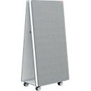 Système de tableau blanc et de tableau de notes mobile Nobo Move &amp; Meet, 2 tableaux blancs, 2 tableaux de notes, 900 x 1800 mm, magnétique, mobile