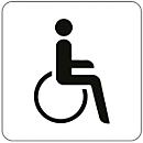 Szyld "Niepełnosprawny na wózku inwalidzkim"