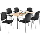 Table + 6 chaises SSI-PROLINE, érable