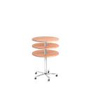 Table à colonne JENA, Ø 800 mm, H 720-1100 mm, coloris noyer