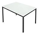 Table à piétement en tube d'acier, 1200 x 800 mm