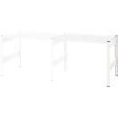 Table créative ORDO Professional, table d'extension, multifonctionnelle, surface d'écriture amovible, mobile, L 1010 x P 635 x H 825 mm, acier, blanc trafic RAL 9016
