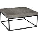 Table d'appoint béton, L 750 x P 750 x H 380 mm, noir