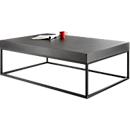 Table d'appoint en béton, 1200 x 750 x 380 mm, noir