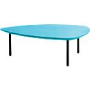 Table d'appoint Leyform EOS, pieds en tube d'acier, plateau en MDF, L 980 x P 910 x H 310 mm, bleu pastel