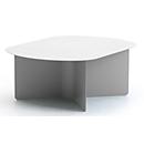 Table d'appoint Leyform, grande, L 793 x P 590 x H 300 mm, acier laqué, blanc/blanc