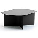 Table d'appoint Leyform, grande, L 793 x P 590 x H 300 mm, acier laqué, noir/noir