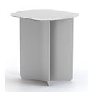 Table d'appoint Leyform, petite, L 440 x P 390 x H 450 mm, acier laqué, blanc/blanc