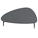 Table d'appoint Paperflow Lazy, forme trapézoïdale, MDF plaqué, cadre en acier, L 930 x P 500 x H 400 mm, noir/noir