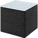 Table d'appoint Wall In, L 410 x P 410 mm, plateau en verre au lait ESG, avec patins au sol, anthracite