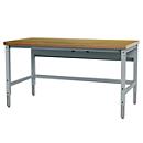 Table d'emballage Bedrunka+Hirth Komfort, table de base, réglable en hauteur par manivelle, jusqu'à 200 kg, plateau de travail en hêtre multiplex, L 2000 x P 750 mm