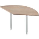 Table d'extension, 135°, L 800 x P 800 mm, chêne/alu blanc