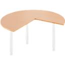 Table d'extension, Ø 1400 mm, coloris hêtre/alu blanc