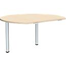 Table d'extension ALICANTE, 2 pieds-support, l. 1200 x P 1047 mm, avec 2 pieds-support, hauteur ajustable, coloris érable