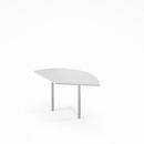 Table d'extension Ergo-T 2.0, angle 135°, pied en tube carré, L 800 x P 800 x H 718-898 mm, blanc/alu blanc