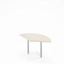 Table d'extension Ergo-T 2.0, angle 135°, piétement en tube carré, L 800 x P 800 x H 718-898 mm, érable/alu blanc