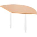 Table d'extension, l. 800 x P 800 mm, coloris hêtre/alu blanc
